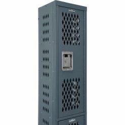 Global Industrial™ Infinity® 2-Tier 2 Door Ventilated Locker, 12"Wx12"Dx36"H, Assembled -Deals Lockers Store 493146GY 12