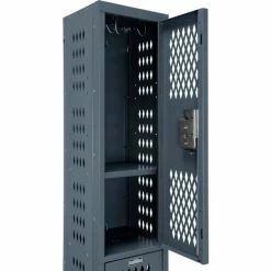 Global Industrial™ Infinity® 2-Tier 2 Door Ventilated Locker, 12"Wx12"Dx36"H, Assembled -Deals Lockers Store 493146GY 13