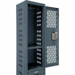 Global Industrial™ Infinity® 2-Tier 2 Door Ventilated Locker, 12"Wx12"Dx36"H, Assembled -Deals Lockers Store 493146GY 14