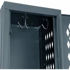 Global Industrial™ Infinity® 2-Tier 2 Door Ventilated Locker, 12"Wx12"Dx36"H, Assembled -Deals Lockers Store 493146GY 15