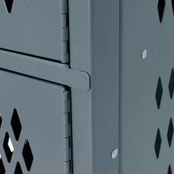 Global Industrial™ Infinity® 2-Tier 2 Door Ventilated Locker, 12"Wx12"Dx36"H, Assembled -Deals Lockers Store 493146GY 18