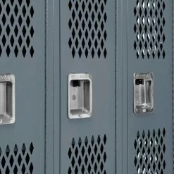 Global Industrial™ Infinity® 2-Tier 6 Door Ventilated Locker, 12"Wx18"Dx36"H, Unassembled -Deals Lockers Store 493149GY 09 1