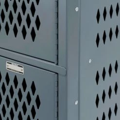 Global Industrial™ Infinity® 2-Tier 6 Door Ventilated Locker, 12"Wx15"Dx36"H, Unassembled -Deals Lockers Store 493149GY 17 2