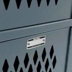 Global Industrial™ Infinity® 2-Tier 6 Door Ventilated Locker, 12"Wx18"Dx36"H, Unassembled -Deals Lockers Store 493149GY 18 1