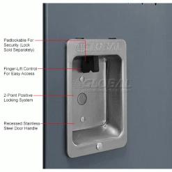 Global Industrial™ Infinity® 2-Tier 6 Door Ventilated Locker, 12"Wx12"Dx36"H, Unassembled -Deals Lockers Store 493149GY 3wco