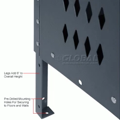Global Industrial™ Infinity® 2-Tier 2 Door Ventilated Locker, 12"Wx12"Dx36"H, Assembled -Deals Lockers Store 493246GY 4wco