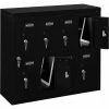 Global Industrial™ 8-Door Device Locker With Key Lock, 28-1/2"W x 11-1/4"D x 26-3/4"H, Black -Deals Lockers Store 493330BK