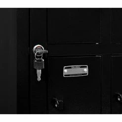 Global Industrial™ 8-Door Device Locker With Key Lock, 28-1/2"W x 11-1/4"D x 26-3/4"H, Black -Deals Lockers Store 493330BK 11