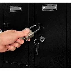 Global Industrial™ 8-Door Device Locker With Key Lock, 28-1/2"W x 11-1/4"D x 26-3/4"H, Black -Deals Lockers Store 493330BK 14