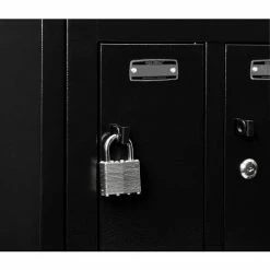 Global Industrial™ 8-Door Device Locker With Key Lock, 28-1/2"W x 11-1/4"D x 26-3/4"H, Black -Deals Lockers Store 493330BK 16