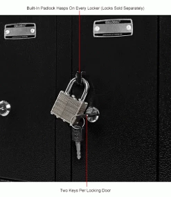 Global Industrial™ 8-Door Device Locker With Key Lock, 28-1/2"W x 11-1/4"D x 26-3/4"H, Black -Deals Lockers Store 493330BK 3wco