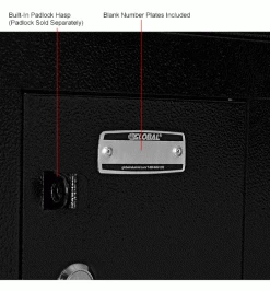 Global Industrial™ 8-Door Device Locker With Key Lock, 28-1/2"W x 11-1/4"D x 26-3/4"H, Black -Deals Lockers Store 493330BK 6wco