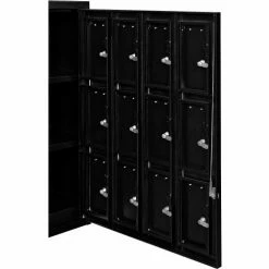 Global Industrial™ 12-Door Device Locker With Key Lock, 28-1/2"W x 11-1/4"D x 38"H, Black -Deals Lockers Store 493331BK 11