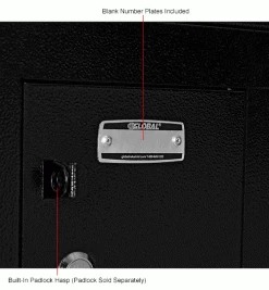 Global Industrial™ 12-Door Device Locker With Key Lock, 28-1/2"W x 11-1/4"D x 38"H, Black -Deals Lockers Store 493331BK 6wco