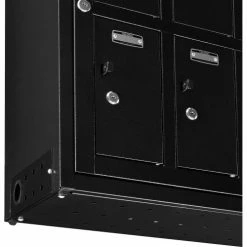Global Industrial™ 8-Door Charging Locker With Key Lock, 28-1/2"W x 11-1/4"D x 28-1/2"H, Black -Deals Lockers Store 493361BK 16