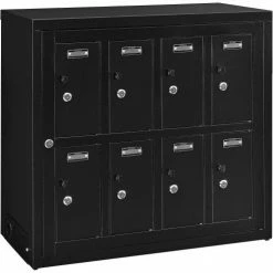 Global Industrial™ 8-Door Charging Locker With Key Lock, 28-1/2"W x 11-1/4"D x 28-1/2"H, Black -Deals Lockers Store 493361BK 19
