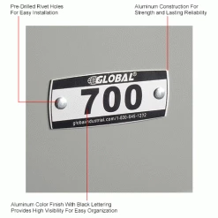 Global Industrial™ Locker Number Plate Kit, Numbered 700-899, 200/Pack -Deals Lockers Store 493411BIN 1wco