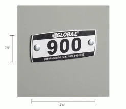 Global Industrial™ Locker Number Plate Kit, Numbered 900-1099, 200/Pack -Deals Lockers Store 493411CIN dim