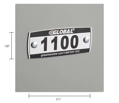 Global Industrial Locker Number Plate Kit, Numbered 1100-1299, 200/Pack 8 Global Industrial Locker Number Plate Kit, Numbered 1100-1299, 200/Pack - Image 6