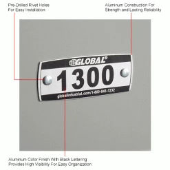 Global Industrial™ Locker Number Plate Kit, Numbered 1300-1499, 200/Pack -Deals Lockers Store 493411EIN 1wco