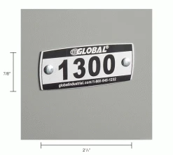 Global Industrial™ Locker Number Plate Kit, Numbered 1300-1499, 200/Pack -Deals Lockers Store 493411EIN dim