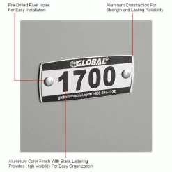 Global Industrial™ Locker Number Plate Kit, Numbered 1700-1899, 200/Pack -Deals Lockers Store 493411GIN 1wco