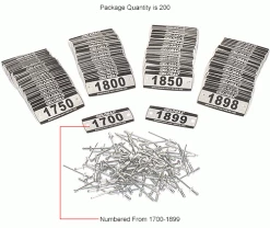 Global Industrial™ Locker Number Plate Kit, Numbered 1700-1899, 200/Pack -Deals Lockers Store 493411GIN 2wco