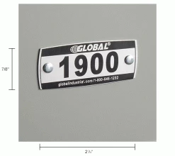 Global Industrial™ Locker Number Plate Kit, Numbered 1900-2099, 200/Pack -Deals Lockers Store 493411HIN dim