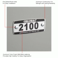 Global Industrial Locker Number Plate Kit, Numbered 2100-2299, 200/Pack 11 Global Industrial Locker Number Plate Kit, Numbered 2100-2299, 200/Pack -Deals Lockers Store 493411IIN 1wco