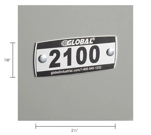 Global Industrial Locker Number Plate Kit, Numbered 2100-2299, 200/Pack 8 Global Industrial Locker Number Plate Kit, Numbered 2100-2299, 200/Pack - Image 6