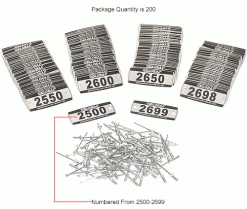 Global Industrial™ Locker Number Plate Kit, Numbered 2500-2699, 200/Pack -Deals Lockers Store 493411KIN 2wco