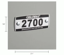 Global Industrial™ Locker Number Plate Kit, Numbered 2700-2899, 200/Pack -Deals Lockers Store 493411LIN dim