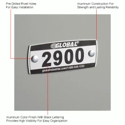 Global Industrial™ Locker Number Plate Kit, Numbered 2900-3099, 200/Pack -Deals Lockers Store 493411MIN 1wco