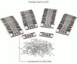 Global Industrial™ Locker Number Plate Kit, Numbered 2900-3099, 200/Pack -Deals Lockers Store 493411MIN 2wco