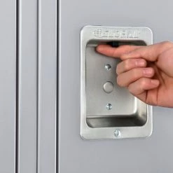 Global Industrial™ Infinity® 3-Tier 3 Door Locker, 12"Wx15"Dx24"H, Gray, Assembled -Deals Lockers Store 493413GY 10