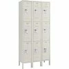 Global Industrial™ Infinity® 3-Tier 9 Door Locker, 12"Wx15"Dx24"H, Tan, Unassembled -Deals Lockers Store 493414TN