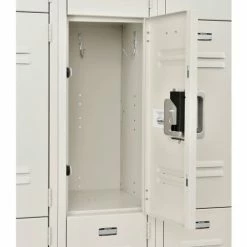 Global Industrial™ Infinity® 3-Tier 9 Door Locker, 12"Wx15"Dx24"H, Tan, Unassembled -Deals Lockers Store 493414TN 04