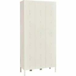 Global Industrial™ Infinity® 3-Tier 9 Door Locker, 12"Wx15"Dx24"H, Tan, Unassembled -Deals Lockers Store 493414TN 15