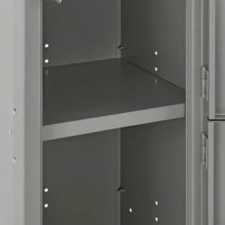 Global Industrial™ 4-Tier 4 Door Box Locker, 12"W x 18"D x 18"H, Gray, Unassembled -Deals Lockers Store 493455GY 06 2