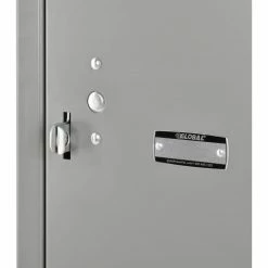 Global Industrial™ 4-Tier 4 Door Box Locker, 12"W x 18"D x 18"H, Gray, Unassembled -Deals Lockers Store 493455GY 08 2
