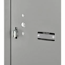 Global Industrial™ 4-Tier 12 Door Box Locker, 12"W x 15"D x 18"H, Gray, Unassembled -Deals Lockers Store 493456GY 08 1