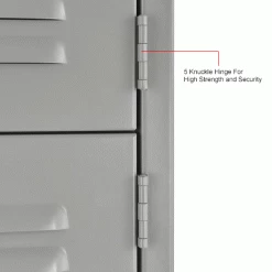 Global Industrial™ 4-Tier 12 Door Box Locker, 12"W x 15"D x 18"H, Gray, Unassembled -Deals Lockers Store 493458GYIN 3wco