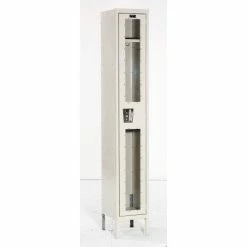 Hallowell® 1-Tier 1 Door Safety-View Locker, 12"W x 15"D x 72"H, Tan, Unassembled