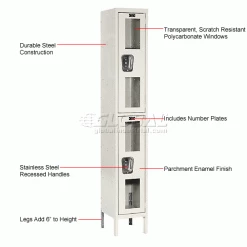 Hallowell® 2-Tier 2 Door Safety-View Locker, 12"W x 12"D x 36"H, Tan, Assembled 22 Hallowell® 2-Tier 2 Door Safety-View Locker, 12"W x 12"D x 36"H, Tan, Assembled -Deals Lockers Store 562650 1wco