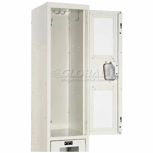 Hallowell® 2-Tier 2 Door Safety-View Locker, 12"W x 12"D x 36"H, Tan, Assembled 7 Hallowell® 2-Tier 2 Door Safety-View Locker, 12"W x 12"D x 36"H, Tan, Assembled - Image 5