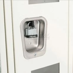 Hallowell® 2-Tier 2 Door Safety-View Locker, 12"W x 12"D x 36"H, Tan, Unassembled -Deals Lockers Store 562650 35 2