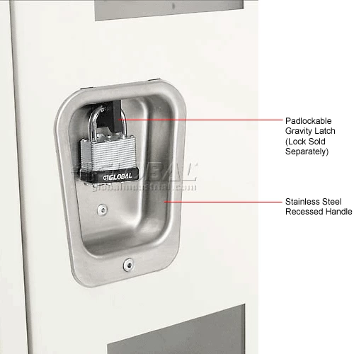 Hallowell® 2-Tier 2 Door Safety-View Locker, 12"W x 12"D x 36"H, Tan, Assembled 13 Hallowell® 2-Tier 2 Door Safety-View Locker, 12"W x 12"D x 36"H, Tan, Assembled - Image 11