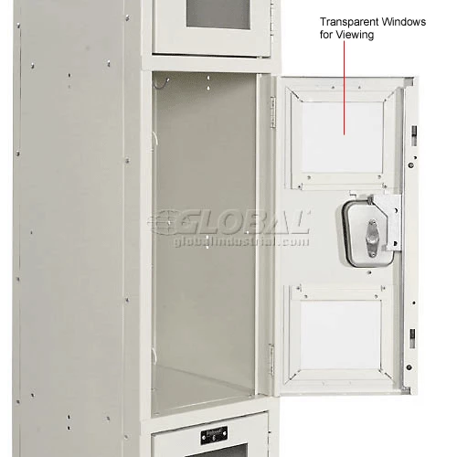 Hallowell® 3-Tier 3 Door Safety-View Locker, 12"W x 18"D x 24"H, Tan, Unassembled 12 Hallowell® 3-Tier 3 Door Safety-View Locker, 12"W x 18"D x 24"H, Tan, Unassembled - Image 10