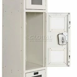 Hallowell® 3-Tier 3 Door Safety-View Locker, 12"W x 18"D x 24"H, Tan, Unassembled 17 Hallowell® 3-Tier 3 Door Safety-View Locker, 12"W x 18"D x 24"H, Tan, Unassembled -Deals Lockers Store 562656 31 2