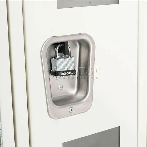 Hallowell® 3-Tier 3 Door Safety-View Locker, 12"W x 18"D x 24"H, Tan, Unassembled 10 Hallowell® 3-Tier 3 Door Safety-View Locker, 12"W x 18"D x 24"H, Tan, Unassembled - Image 8